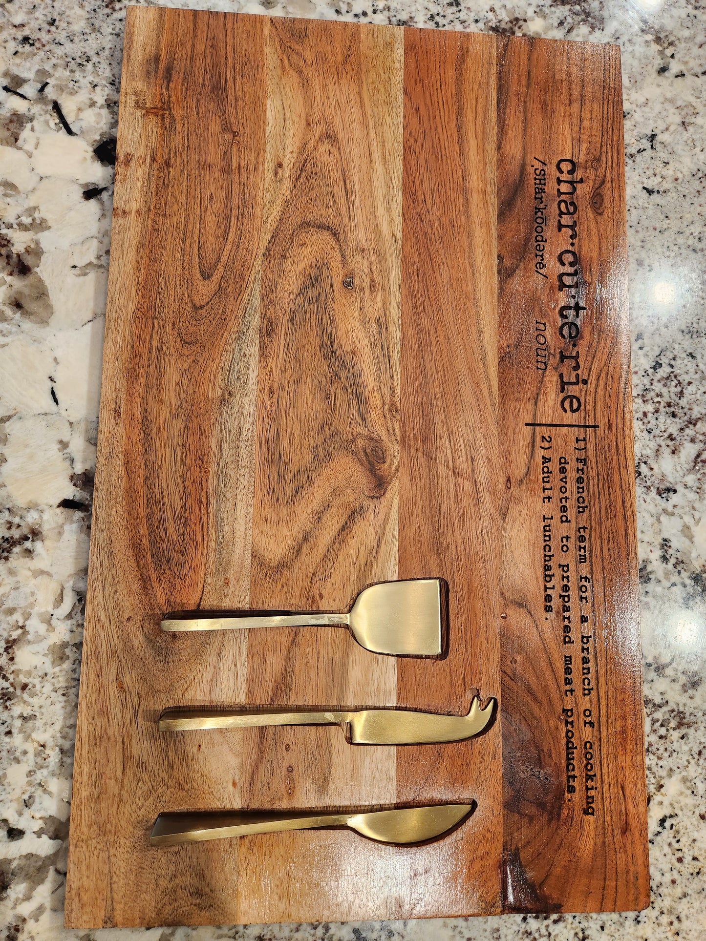 Charcuterie Adult Lunchable Acacia Cutting Board with Utensils, Custom Acacia Cutting Board, Engraved Cutting Board, Funny Cutting Board