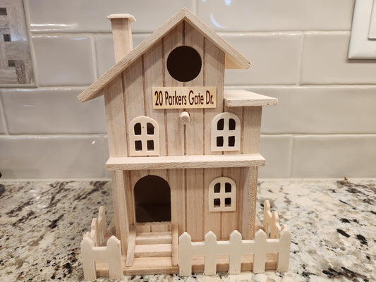 Personalized Address Custom Cottage Birdhouse