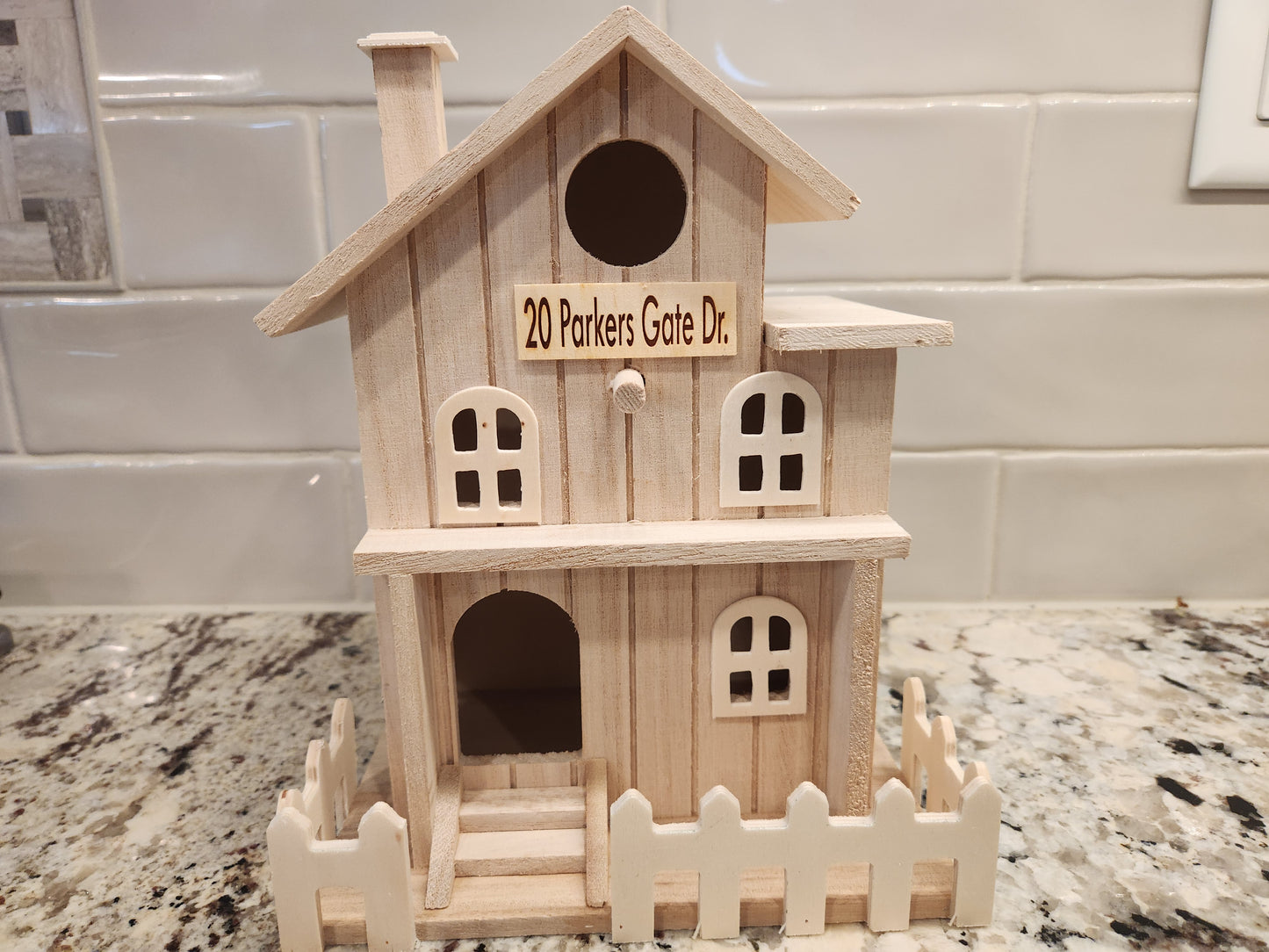 Personalized Address Custom Cottage Birdhouse