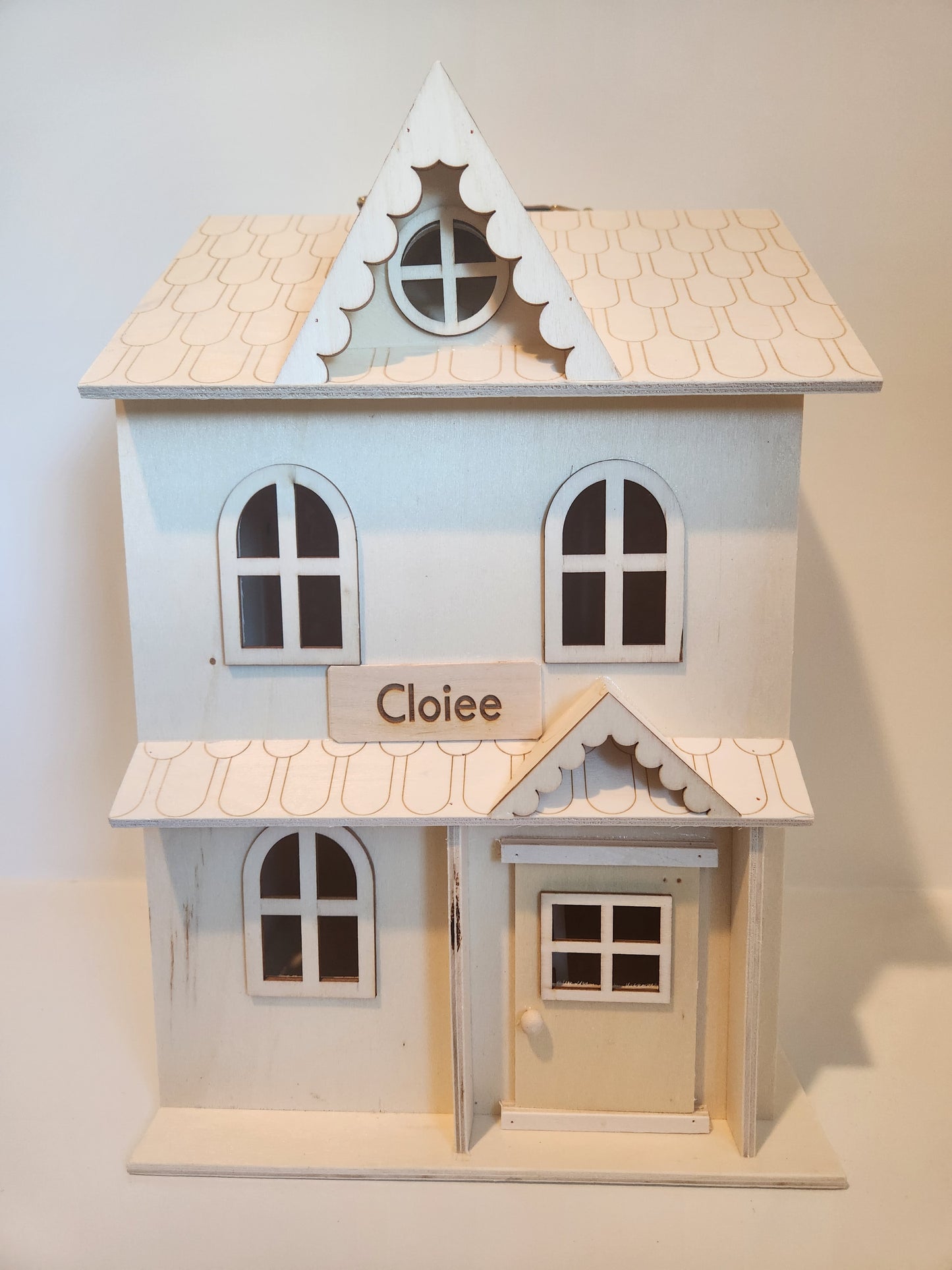 CUSTOM Dollhouse. Personalized Name or Address Two Story Wooden Dollhouse Closing Gift Realtor Housewarming Gift New Home Gift Kids Gift